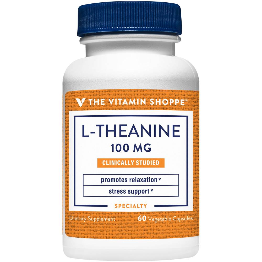 The Vitamin Shoppe L-Theanine 100 mg Vegetable Capsules (60 ct)