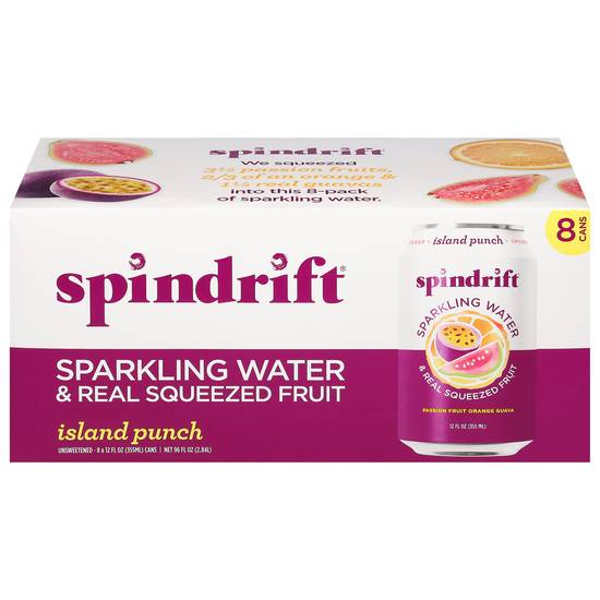 Spindrift Island Punch Sparkling Water (8 pack, 12 fl oz) (guava-passion fruit-orange)