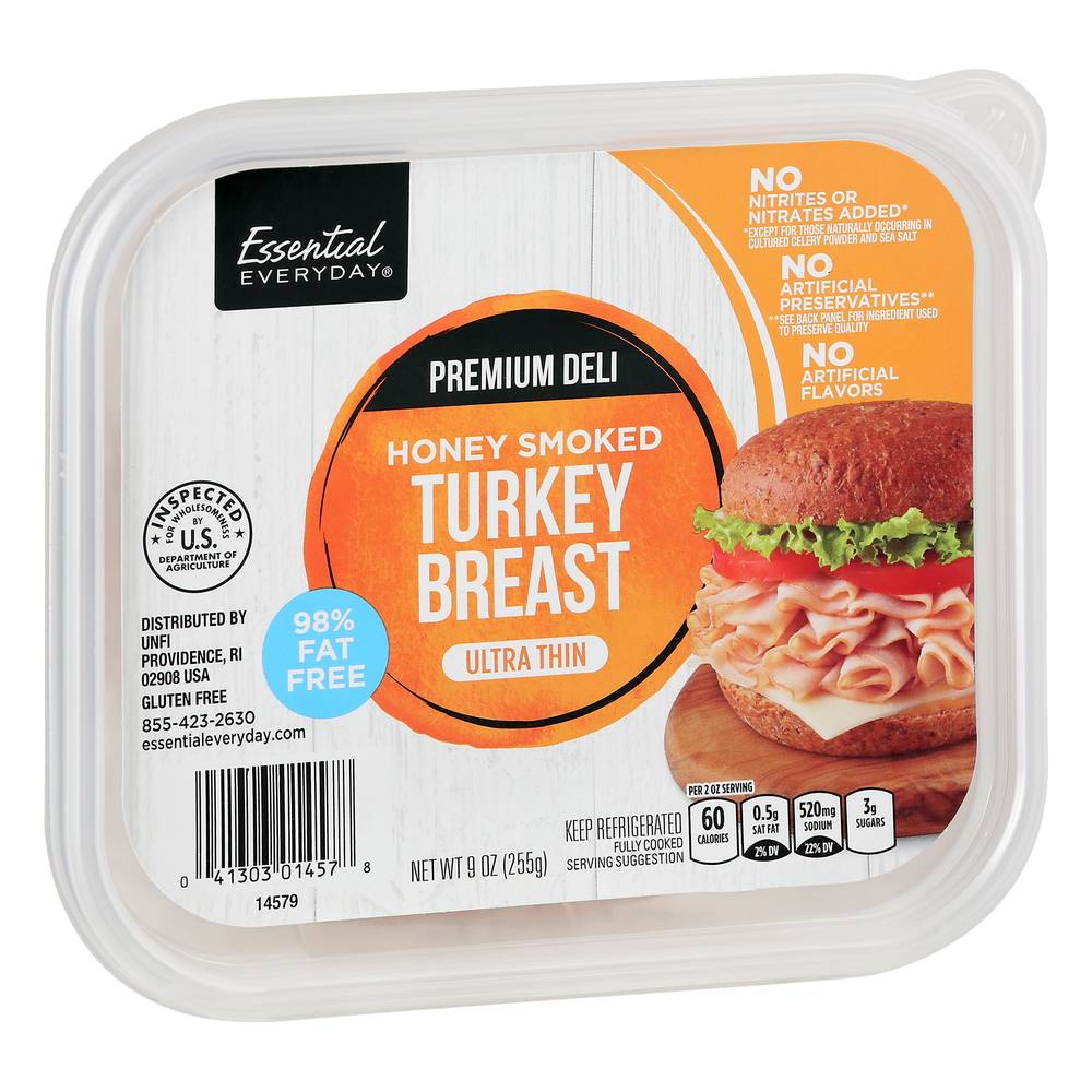 Essential Everyday Ultra Thin Honey Smoked Turkey Breast (9 oz)