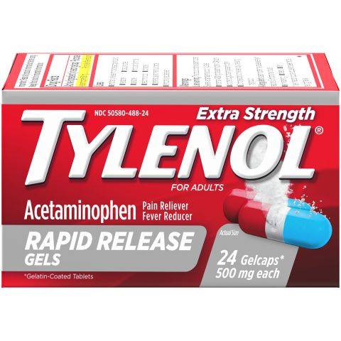 Tylenol Extra Strength Rapid Release Caplets 24 Count