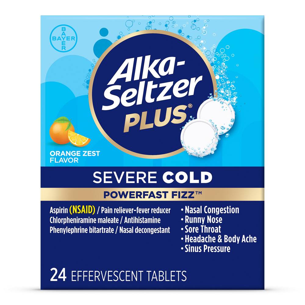 Alka-Seltzer Plus Effervescent Tablets (orange )