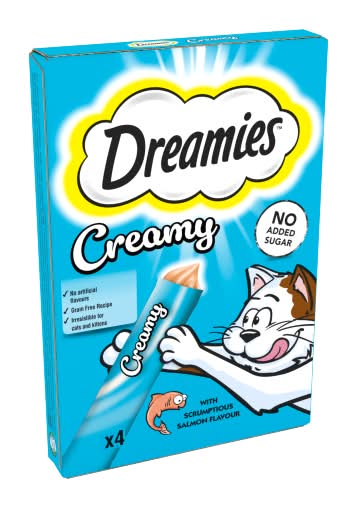 Dreamies Creamy Snack Cat & Kitten Treat With Salmon (4 pack)