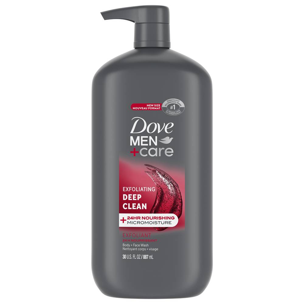 Dove Men+Care Exfoliating Deep Clean Body and Face Wash