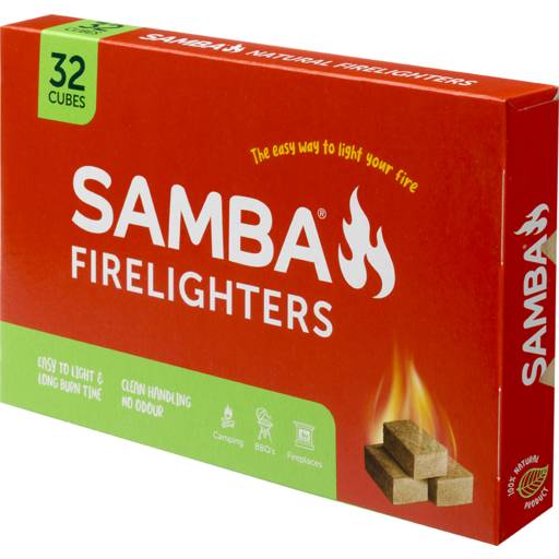 Samba Natural Wooden Firelighters (32 pack)