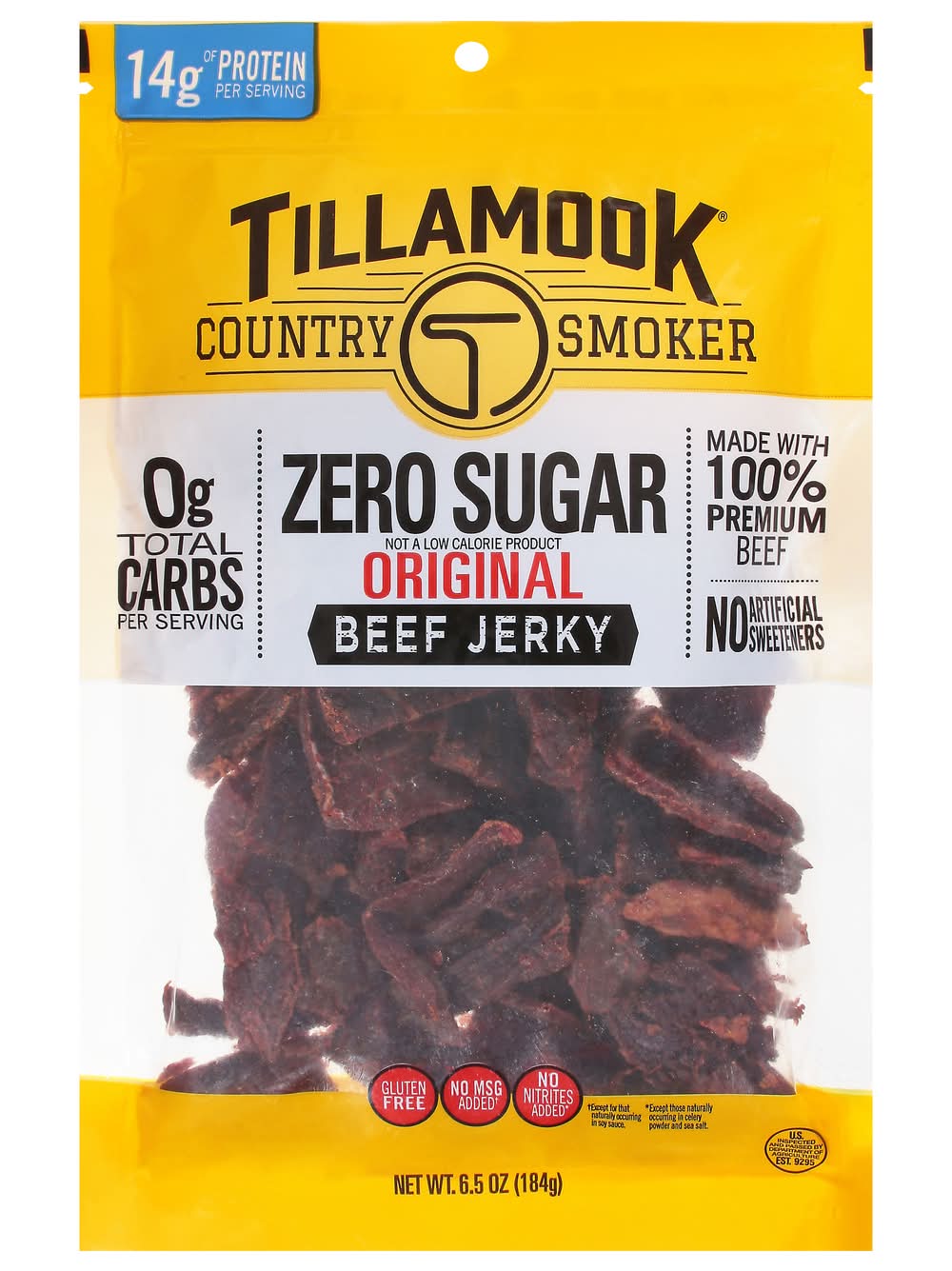 Tillamook Country Smokers Zero Sugar Original Beef Jerky (6.5 oz)