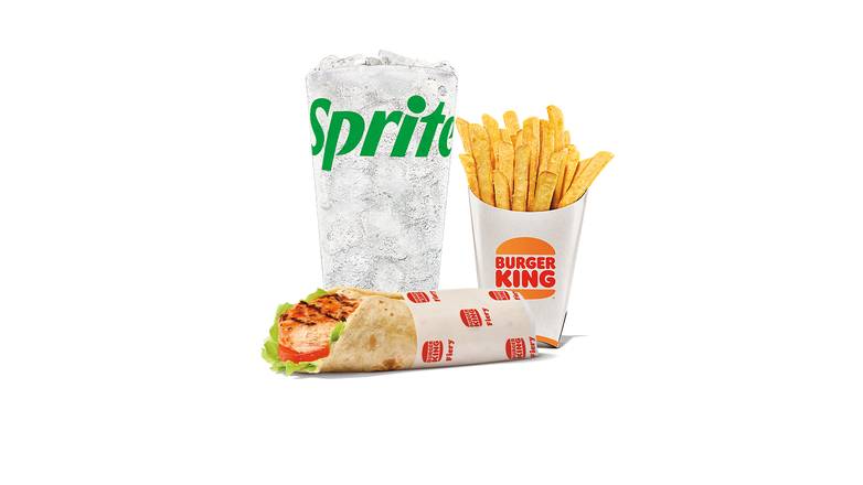 Fiery Flame-Grilled Chicken Wrap Meal