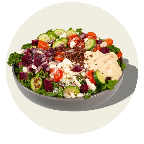 Hummus & Beet Greek Salad