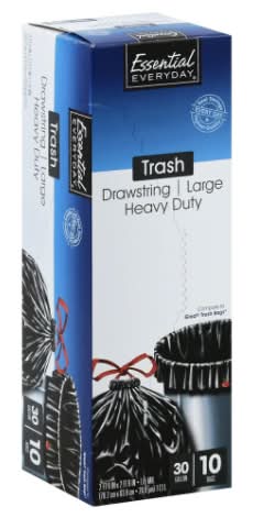 Essential Everyday Large Heavy Duty Drawstring Trash Bags
