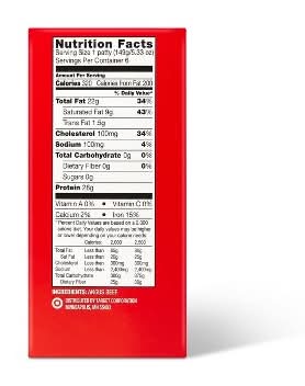 Good & Gather Frozen Angus Beef Patties (6 x 5.3 oz)