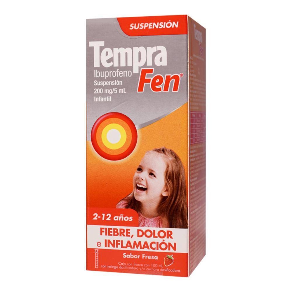 Tempra · Ibuprofeno infantil fen suspensión sabor fresa