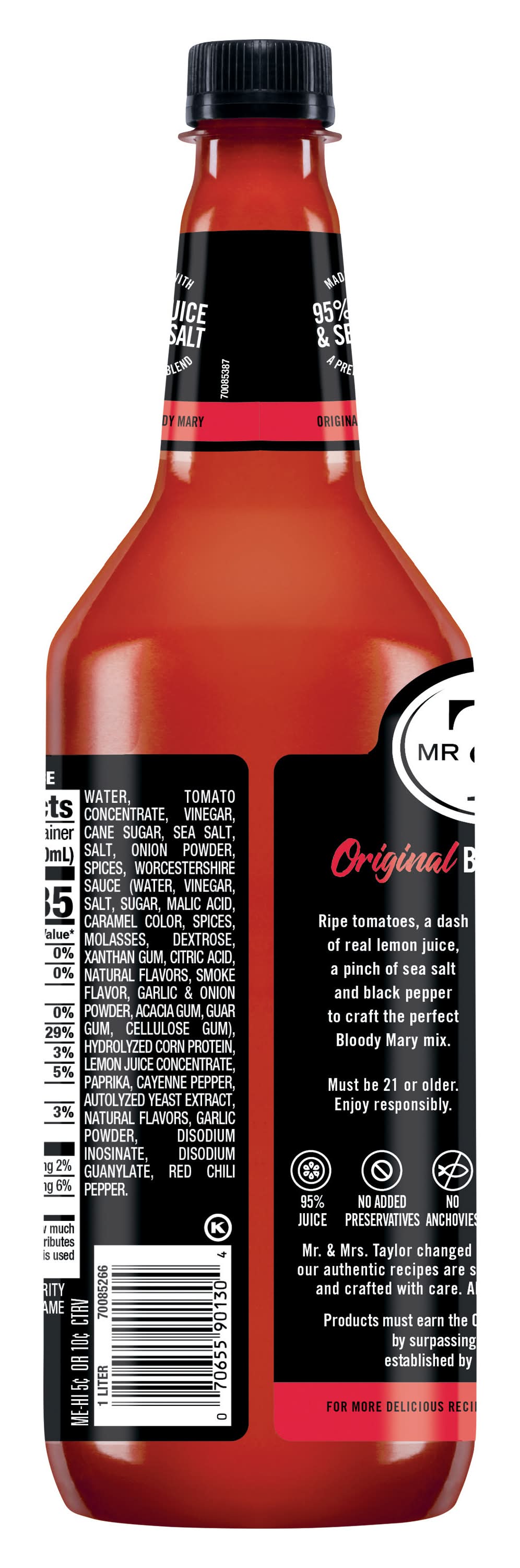 Mr & Mrs T Original Bloody Mary Mix (33.8 fl oz) | Postmates