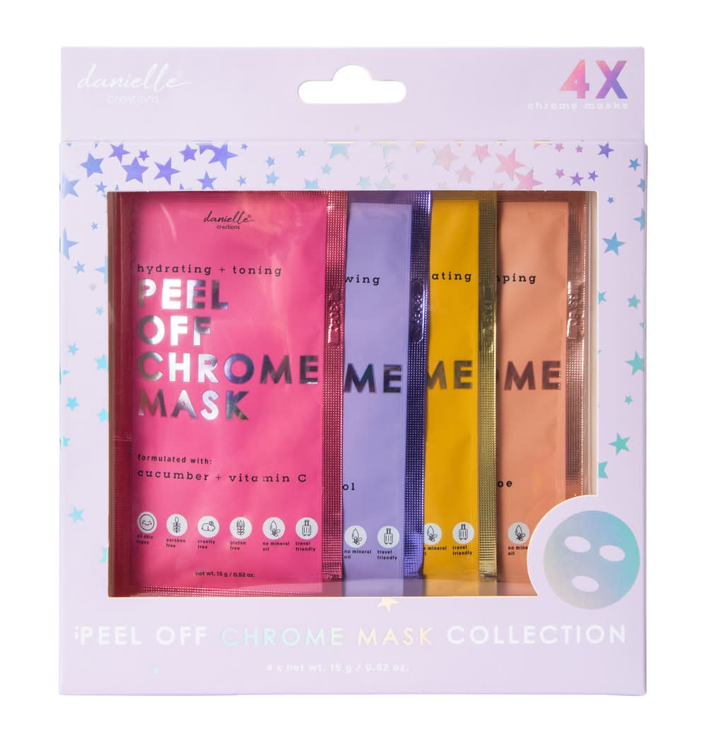 Danielle Creations® Peel Off Mask Collection 4-Count Chrome