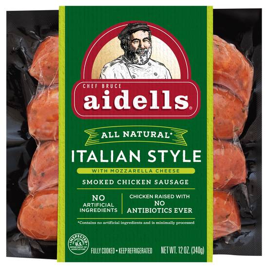 Aidells Italian Style Sausage With Mozzarella Cheese (12 oz)