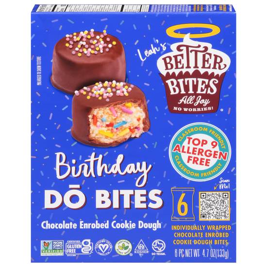 Better Bites Chocolate Enrobed Birthday Do Cookie Dough