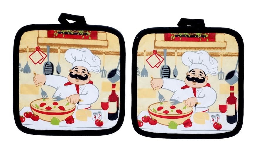Home Collection Chef-Themed Pot Holders (2 ct)