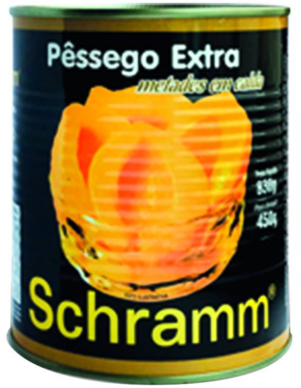 Schramm pêssego especial metades em calda (450g)