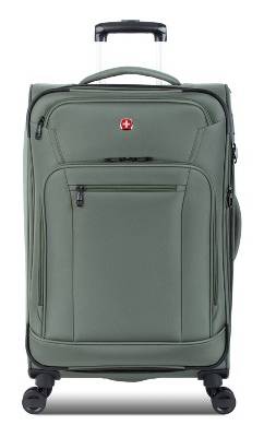 SWISSGEAR Zurich Softside Medium Checked Spinner Suitcase - Green