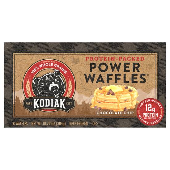 Kodiak Cakes Protein-Packed Chocolate Chip Power Waffles (8 waffles)