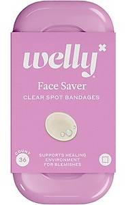 WELLY Face Saver 1.5 x 1.5 Spot Adhesive Bandages, Clear, 36/Pack (810010440082)