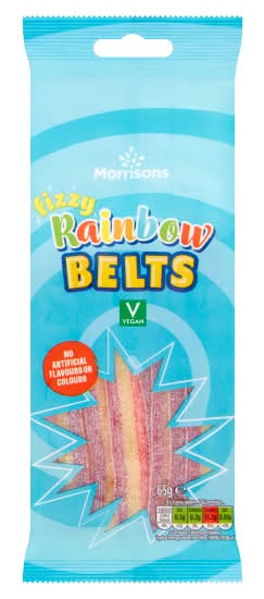 Morrisons Fizzy Rainbow Belts (65g)
