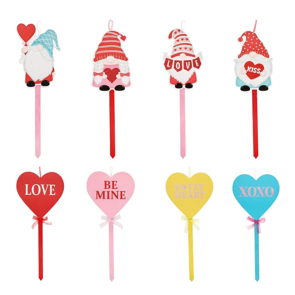 Valentine's Day Wooden Gnome or Heart-Shaped Lawn Sign, Assorted Styles, 1 ct.