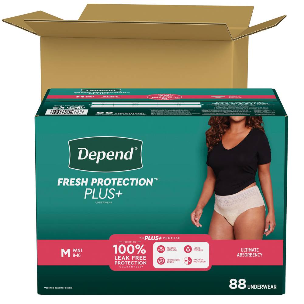 Depend Protection Plus for Women, Medium