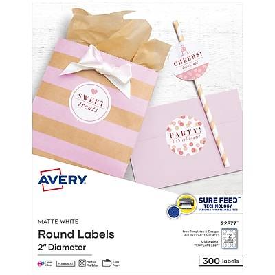 Avery Printable Labels With Sure Feed Customizable Labels (300 ct)