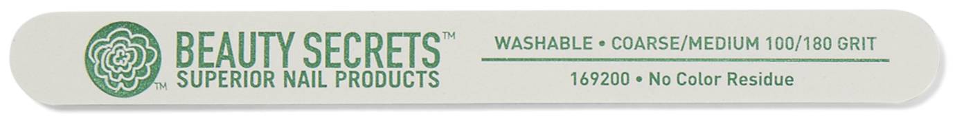 White Cushion Nail File Medium/Coarse 100/180 Grit (Medium/Coarse)