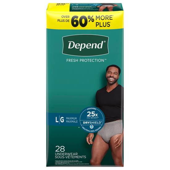 Depend L Maximum Fit-Flex Dry Shield Underwear (28 ct)