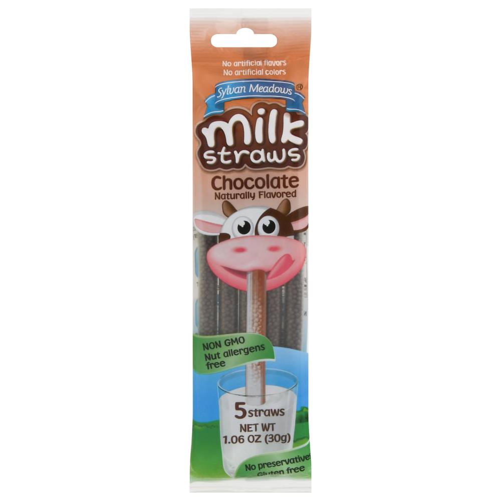 Sylvan Meadows Milk Straws, Chocolate (0.21 oz, 5 ct)