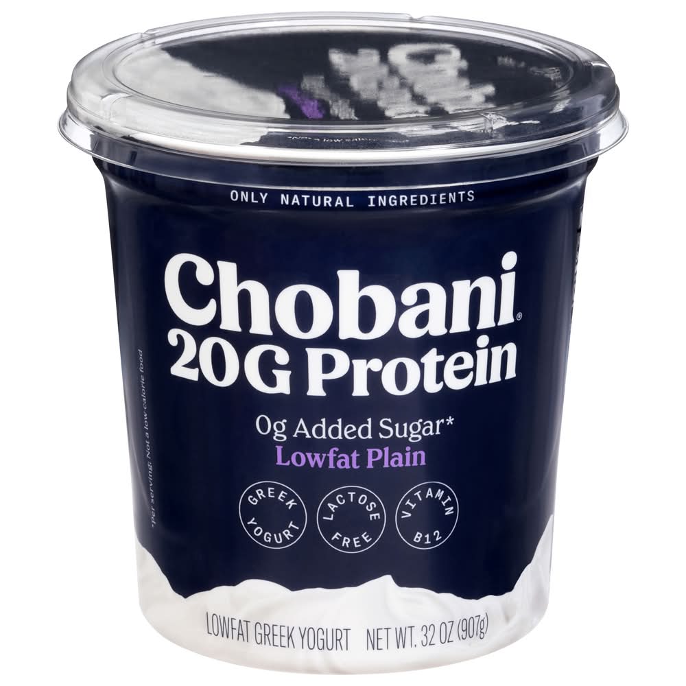 Chobani Plain 20g Protein Greek Yogurt (32 oz)
