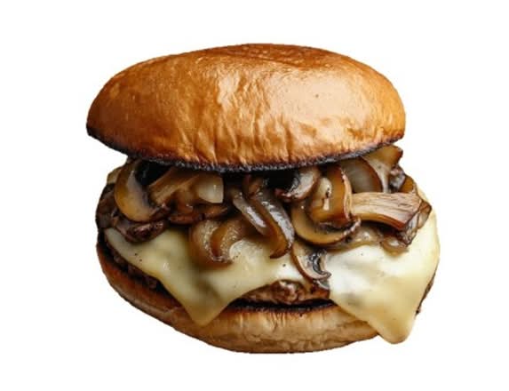 Swiss Grilled Beef Mushroom Burger