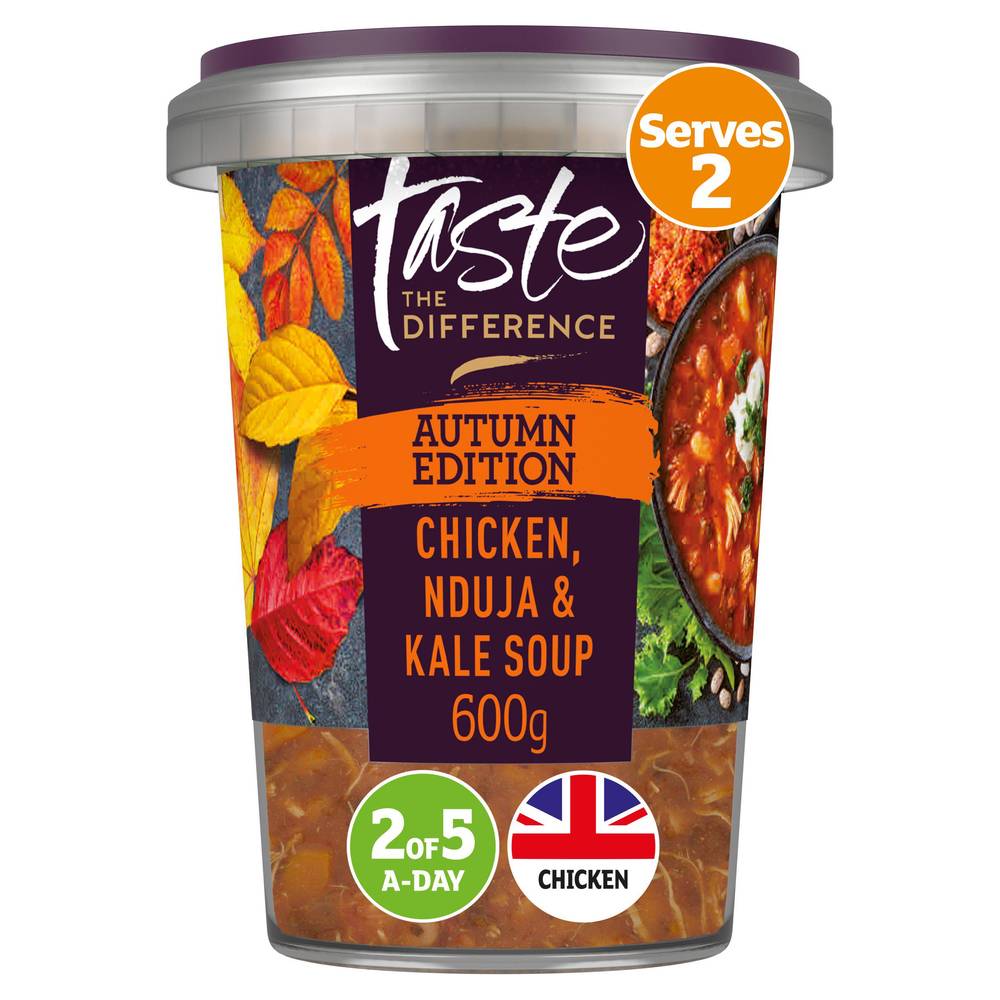 Sainsbury's Chicken,  Nduja & Kale Soup,  Autumn Edition,  Taste the Difference 600g