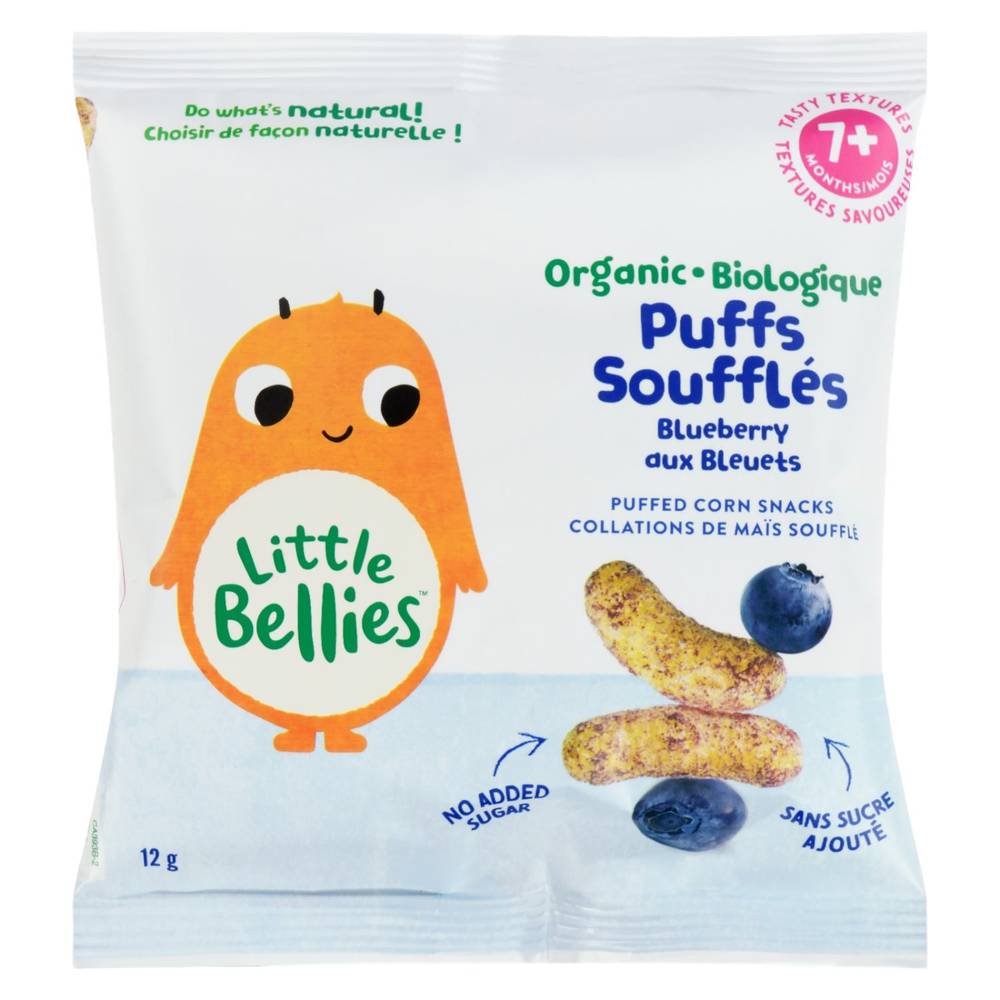 Little Bellies Puffs Organic Blueberry Puffed Corn Snacks (12 g)