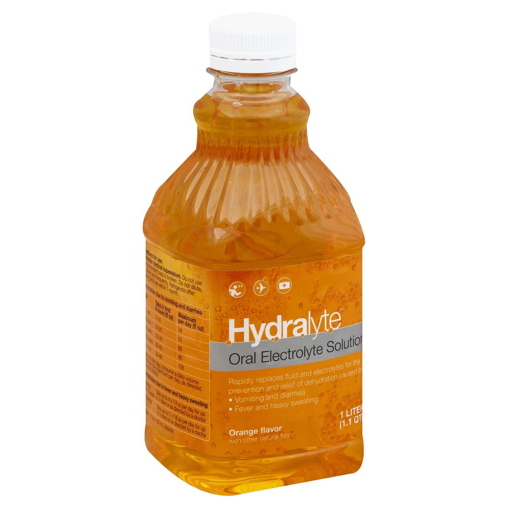 Hydralyte Orange Flavor Oral Electrolyte Solution (1 L)