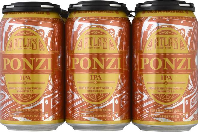 Atlas Brew Works Ponzi Ipa Beer (6 ct, 12 floz)