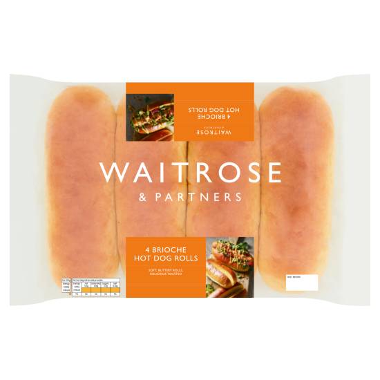 Waitrose Brioche Hot Dog Rolls (4 ct)