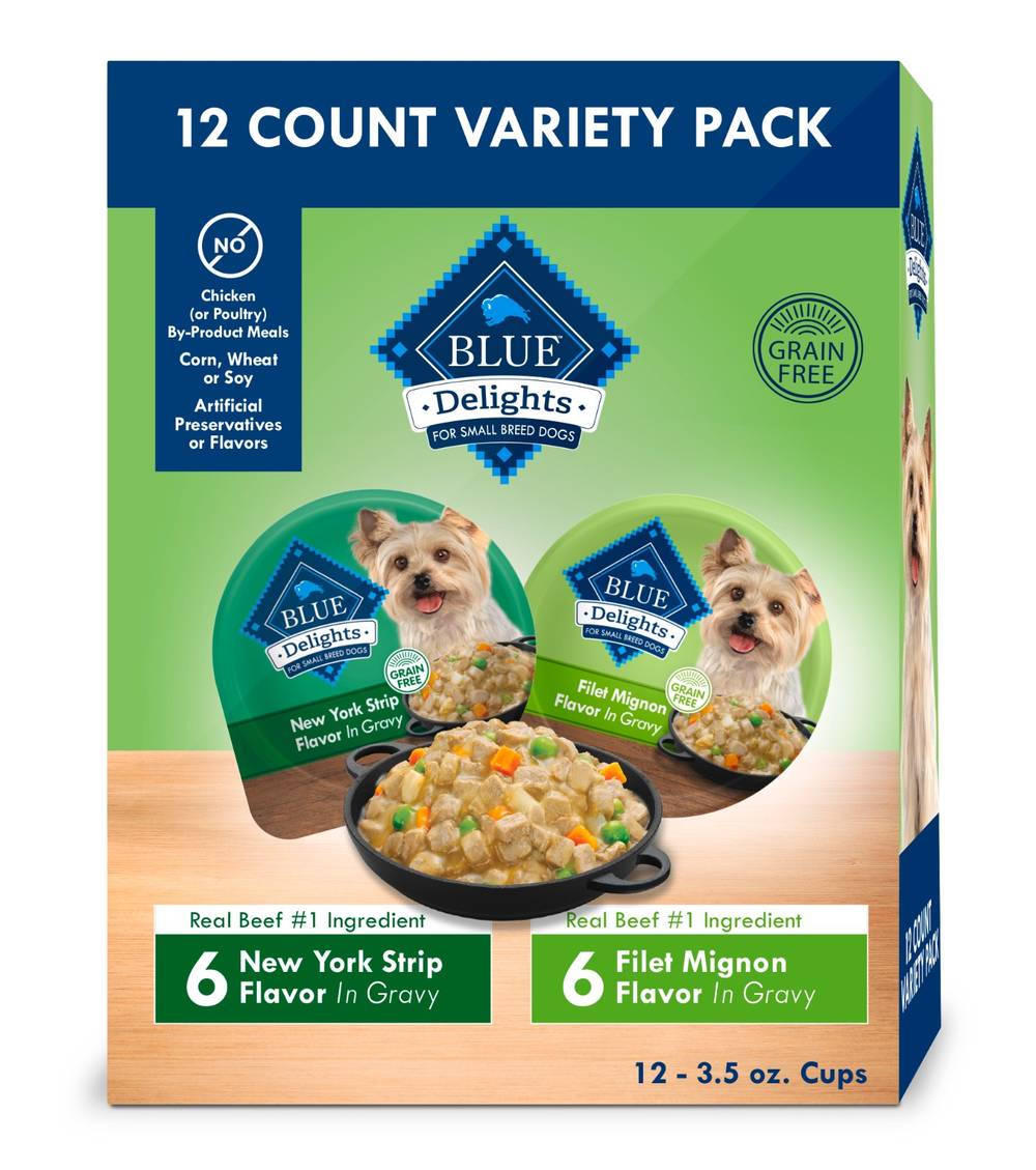 Blue Buffalo Delights Variety pack Small Breed Dog Food (12 ct)