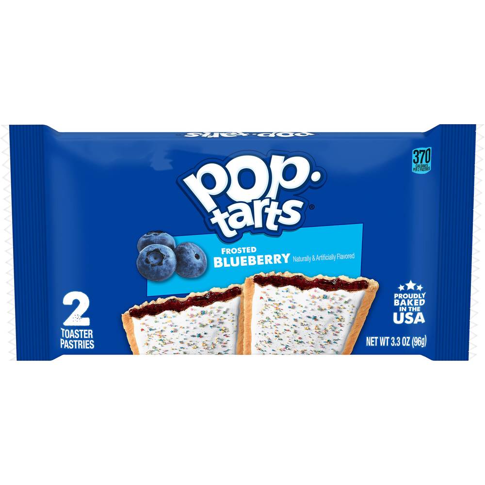 Pop-Tarts Toaster Pastries, Frosted Blueberry (3.3 oz, 2 ct)