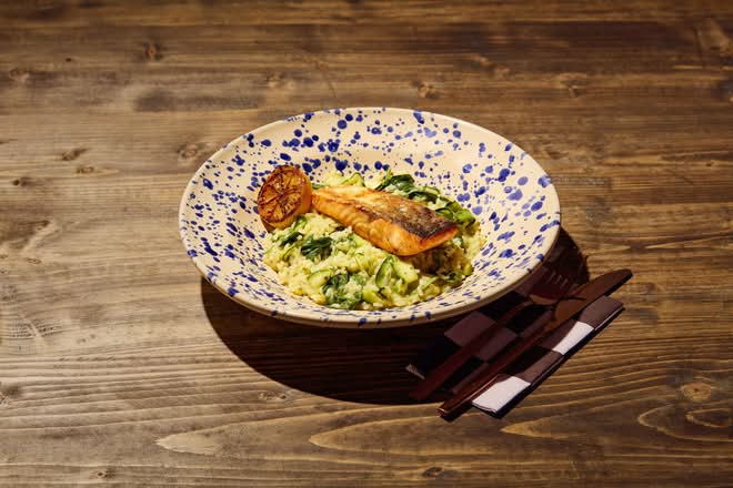 Salmon & Pesto Risotto