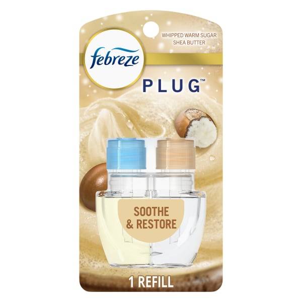 Febreze Plug Scented Oil Refill Soothe & Restore Whipped Warm Sugar & Shea Butter (0.87 fl oz)