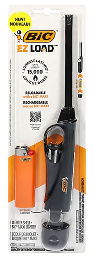 BiC EZ Load Rechargeable Lighter Shell & Maxi Lighter