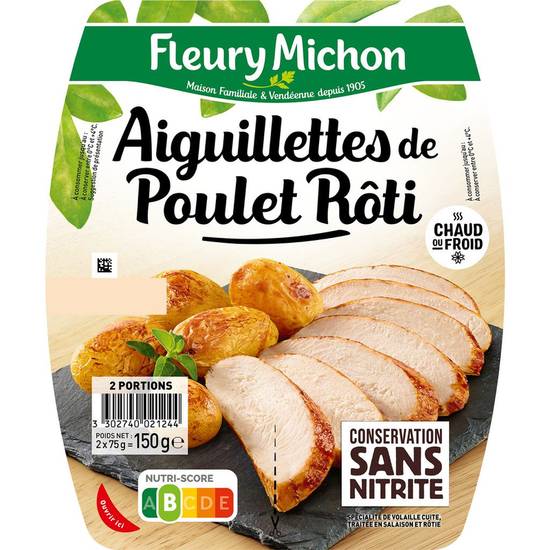 Aiguillettes de poulet rôti Fleury michon 2X75G