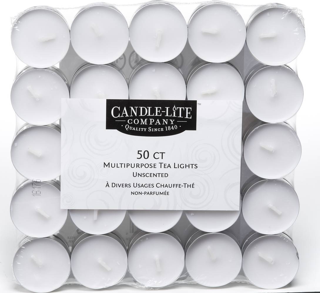 Candle-lite Unscented White Tea Light Candles (50 ct)