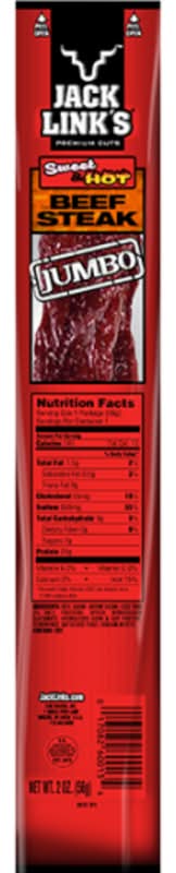 Jack Link's Jumbo Sweet And Hot Beef Steak 2oz