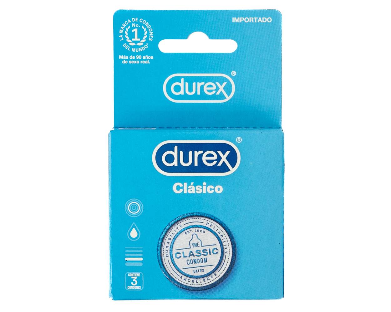 Durex preservativo clásico (3 un)