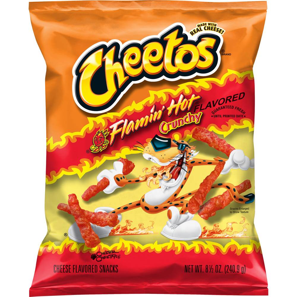 Cheetos Crunchy Snacks, Flamin' Hot-Cheese (8.5 oz)