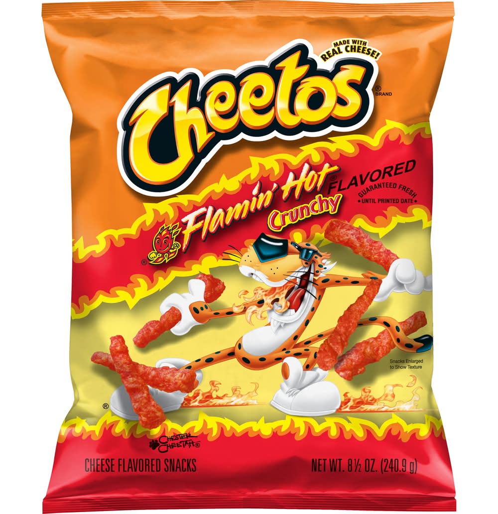 Cheetos Crunchy Snacks, Flamin Hot-Cheese (8.5 oz)