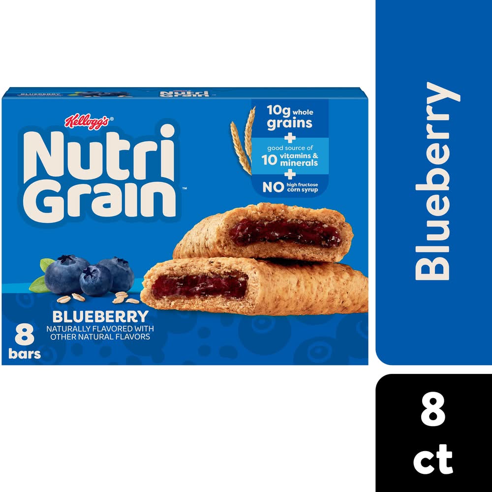 Nutri-Grain Soft Baked Blueberry Breakfast Bars (1.3 oz, 8 ct)
