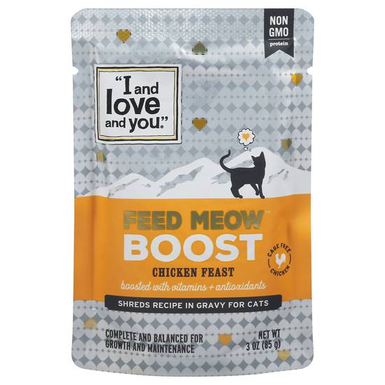 I and Love and You Feed Meow Boost Chicken Feast Cat Food